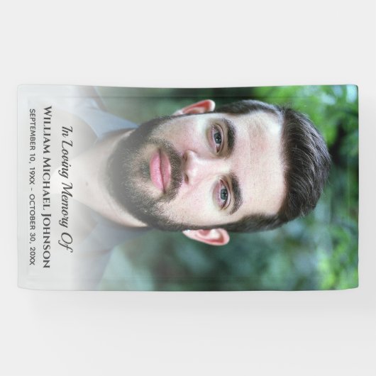 悔やみや弔慰死別葬記念カスタム写真 横断幕 (横)