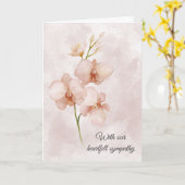 悔やみや弔慰母喪失 カード (黄色い花)