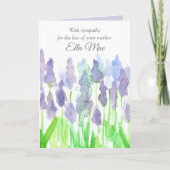 悔やみや弔慰母花の喪失名前をカスタムする カード (正面)