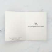 悔やみや弔慰水色の雪をかぶった山々 カード (内部)