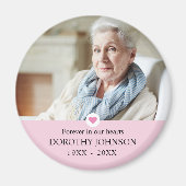 悔やみや弔慰永遠に私たちのハート写真 マグネット (正面)