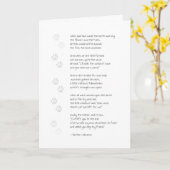 悔やみや弔慰犬の損失カード-前部の犬の詩 カード (黄色い花)