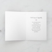 悔やみや弔慰犬の損失カード – 詩を前面に カード (内部)