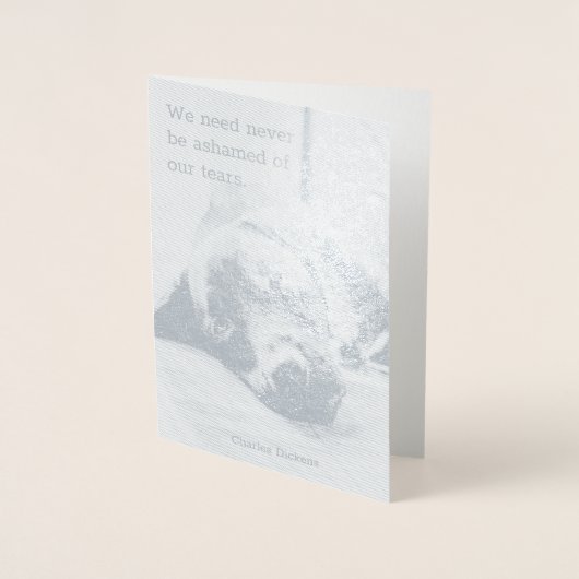 悔やみや弔慰犬 箔カード (正面)