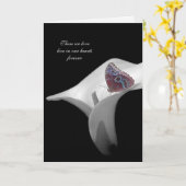 悔やみや弔慰用に百合の蝶 カード (黄色い花)