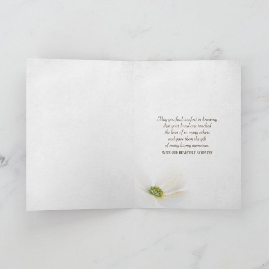 悔やみや弔慰用の花付き古い賛美歌 カード (内部)