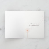 悔やみや弔慰用オレンジハイビスカス カード (内部)