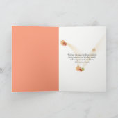 悔やみや弔慰用オレンジハイビスカス カード (内部)