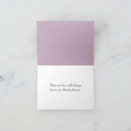 悔やみや弔慰用水彩海ビーチ カード (内部)