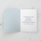 悔やみや弔慰用水彩海ビーチ カード (内部)