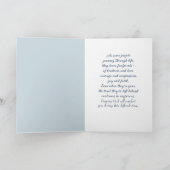 悔やみや弔慰用水彩海ビーチ カード (内部)