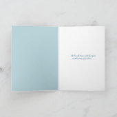 悔やみや弔慰用海の上に羽を浮かべる カード (内部)