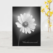 悔やみや弔慰白コスモスの花 カード (黄色い花)