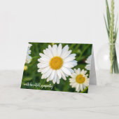 悔やみや弔慰白デイジー カード (正面)