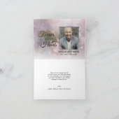 悔やみや弔慰白ピンクの花ありがとう |写真 サンキューカード (内部)