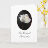 悔やみや弔慰白 カード (黄色い花)