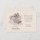悔やみや弔慰確認フローラ サンキューカード (正面/裏面)