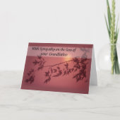 悔やみや弔慰祖父 カード (正面)