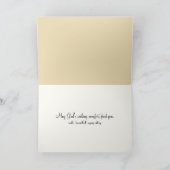 悔やみや弔慰秋の小麦の茎とムームブーケ カード (内部)