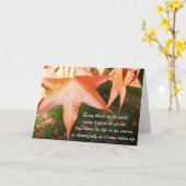 悔やみや弔慰紅葉 カード (黄色い花)