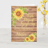 悔やみや弔慰素朴マザーフローライエローヒマワリ カード (黄色い花)