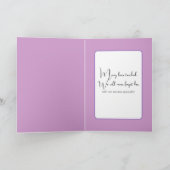 悔やみや弔慰紫色の野草 カード (内部)