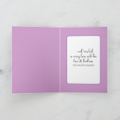 悔やみや弔慰紫色の野草 カード (内部)