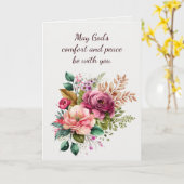 悔やみや弔慰美しい花束の花 カード (黄色い花)