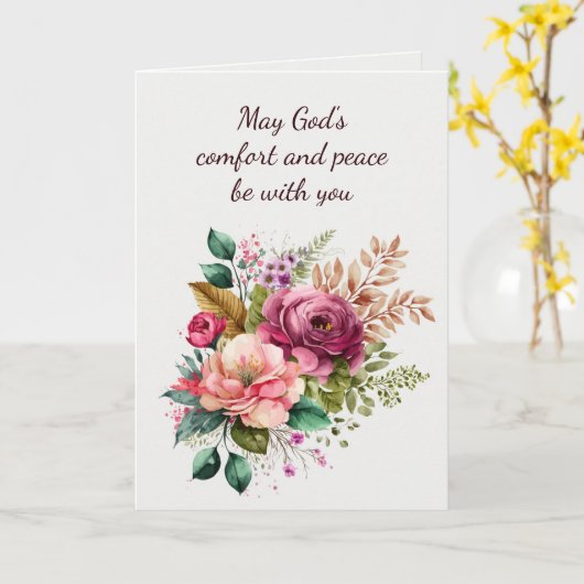 悔やみや弔慰美しい花束の花 カード (黄色い花)