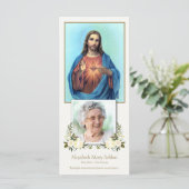 悔やみや弔慰聖ハート葬儀サンキューカード (スタンド正面)