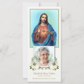 悔やみや弔慰聖ハート葬儀サンキューカード (正面)