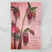 悔やみや弔慰花 カード (内部)