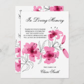 悔やみや弔慰葬儀ありがとうリリーフローラ写真 サンキューカード (正面/裏面)