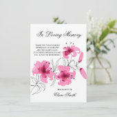 悔やみや弔慰葬儀ありがとうリリーフローラ写真 サンキューカード (スタンド正面)