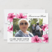 悔やみや弔慰葬儀ありがとうリリーフローラ写真 サンキューカード (裏面)