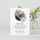 悔やみや弔慰葬儀ありがとう水の色フローラ写真 サンキューカード (スタンド正面)