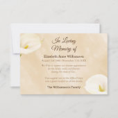 悔やみや弔慰葬儀ゆり花ありがとう サンキューカード (正面)