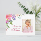 悔やみや弔慰葬儀サンキューカードフローラ写真 サンキューカード (スタンド正面)