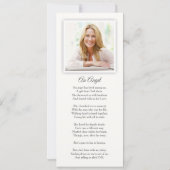 悔やみや弔慰葬儀サンキューカードフローラ写真 招待状 (裏面)