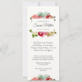 悔やみや弔慰葬儀サンキューカードフローラ写真 招待状 (正面)