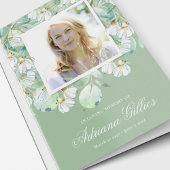 悔やみや弔慰葬儀サンキューカードユーカリティール（緑がかった色） カード