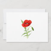 悔やみや弔慰葬儀サンキューノートカード | Poppy サンキューカード (裏面)