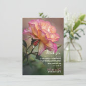 悔やみや弔慰葬儀サンキューピンクロース サンキューカード (スタンド正面)