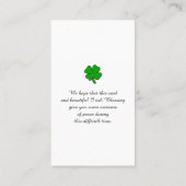 悔やみや弔慰葬儀セレニティ祈りの言葉カード 名刺 (裏面)