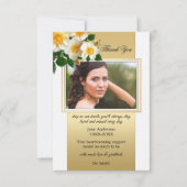 悔やみや弔慰葬儀フォトサンキューカード サンキューカード (正面)