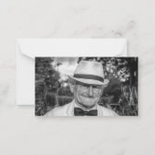 悔やみや弔慰葬儀フローラ&写真ありがとう ノートカード (裏面)