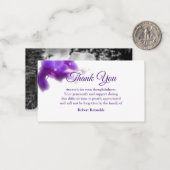 悔やみや弔慰葬儀フローラ&写真ありがとう ノートカード (正面/裏面インサイチュ)