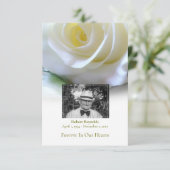 悔やみや弔慰葬儀ホワイトローズの写真ありがとう サンキューカード (スタンド正面)