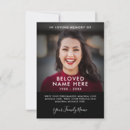 悔やみや弔慰葬儀メモリありがとうフォトカード 招待状