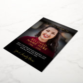 悔やみや弔慰葬儀メモリのフォトフォイルカード 箔招待状 (回転した状態)